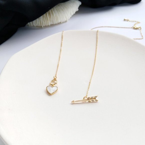 Myth X Dream Jewelry - Heart And Arrow Cupid Shell Necklace